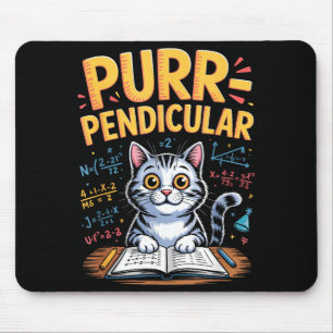 Senkrecht-Mathe-Katzen-Wortspiel Mousepad