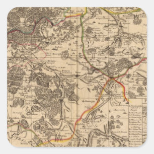 Senlis Frankreich Quadratischer Aufkleber