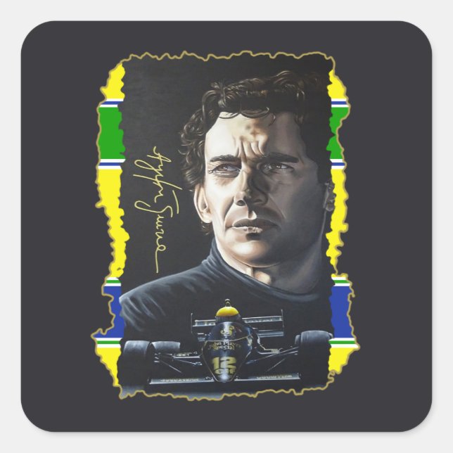 Senna Painting Quadratischer Aufkleber (Vorderseite)