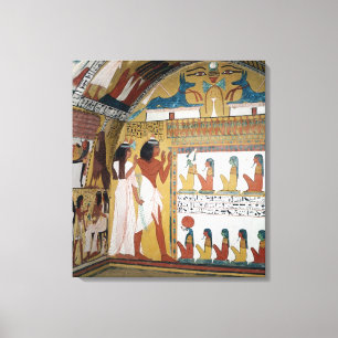 Sennedjem und sein Ehefraugegenüberstellen NAO Leinwanddruck