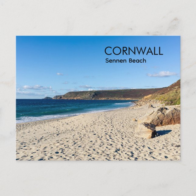 Sennen Beach Cornwall England  Postkarte (Vorderseite)