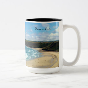 Sennen Cove Cornwall England Zweifarbige Tasse