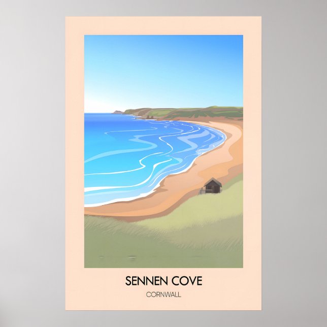 Sennen Cove Cornwall Reiseplakat Poster (Vorne)