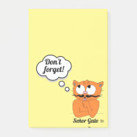 Señor Gato Cartoon Mustache Cat "Vergiss nicht!"