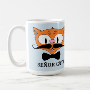 SEÑOR GATO Handlebar Mustache Chat Kaffeetasse