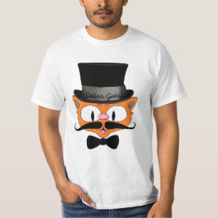 Señor Gato™ Handlebar Mustache Katze mit Top Hat