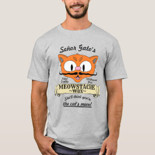 Señor Gatos MEOWSTACHE WACHS Griffbart-Schnurrbart T-Shirt