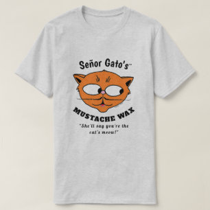 Señor Gatos SCHNURRBART WACHS Cartoons Katze Lusti T-Shirt
