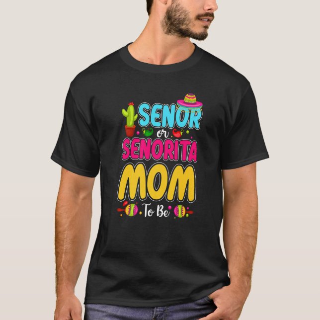 Senor- oder Senorita-Mama als lustiges mexikanisch T-Shirt (Vorderseite)