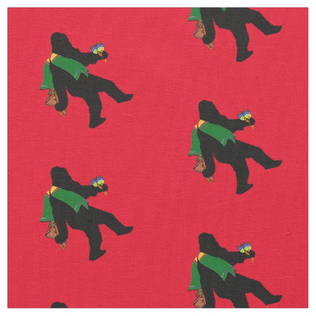 Senor Squatcho de Mayo Sasquatch Stoff (Nahaufnahme)