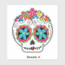 Señorita Calavera Tag des Toten Zuckerschädels Aufkleber