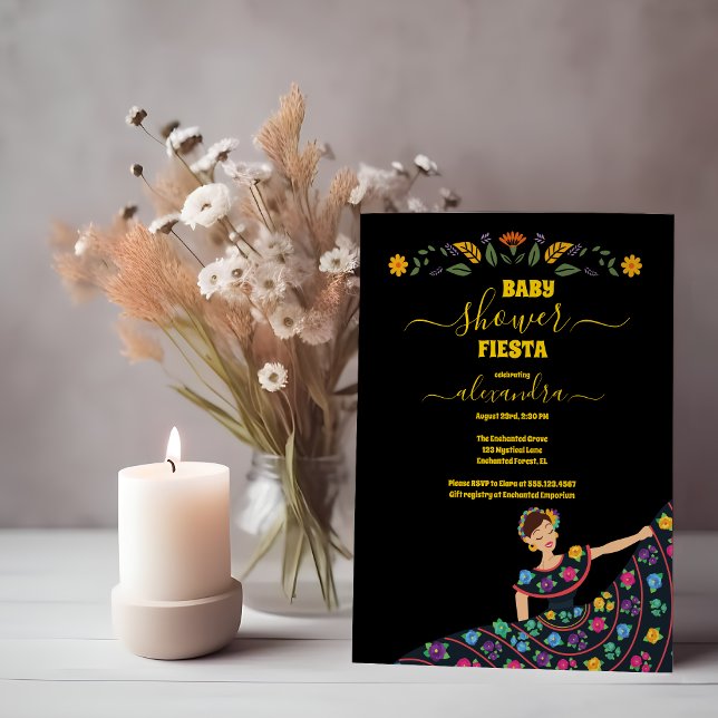 Senorita Fiesta Baby Shower Mexican Floral Einladung (Von Creator hochgeladen)