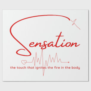 Sensation Pulse Herzlinie Geschenkpapier