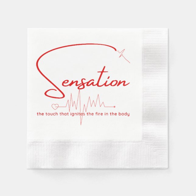 Sensation Pulse Herzlinie Serviette (Vorderseite)