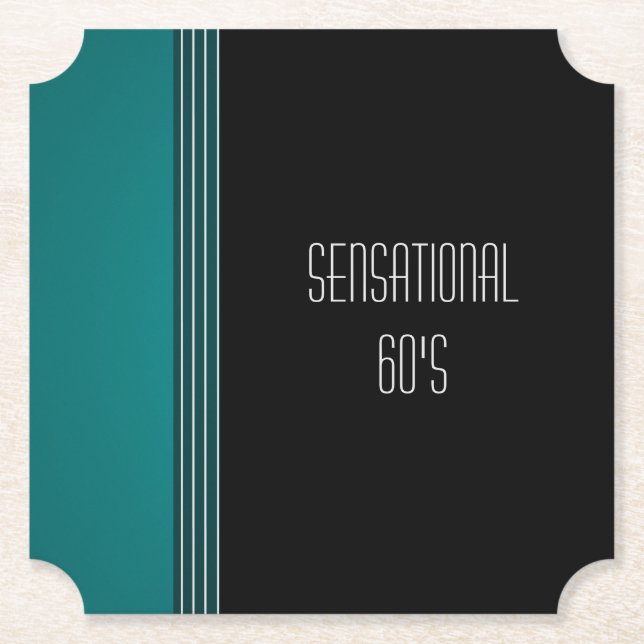 "Sensational 60's" - individualisierbarer Unterset Untersetzer (Vorderseite)