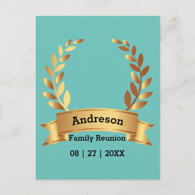 Sensational Laurel Leaf Best Happy Family Postkarte (Vorderseite)