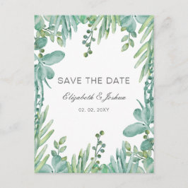 Sensationelle Sukkulente, die das Datum sichern Ankündigungspostkarte