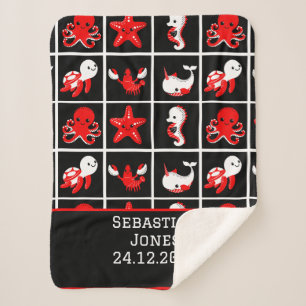 Sensationsmuster des Baby High Contrast Schwarz Sherpadecke