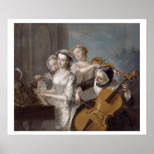 Sense of Hearing, c.1744-7 (Öl auf Leinwand) Poster