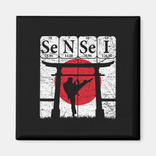 Sensei Periodensystem Elemente Martial Arts Japan Magnet