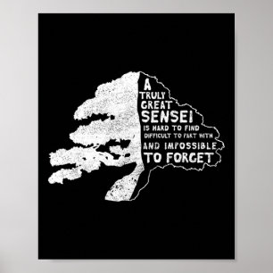 Sensei Tumbler Wertschätzung Danke Karate Teach Poster