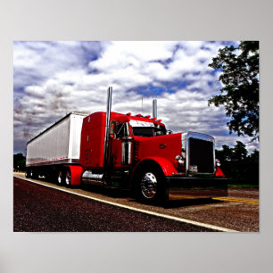 Sensenig Red Peterbilt 379 Poster