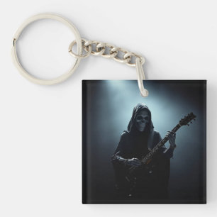 Sensenmann auf der Bühne mit Gitarre Schlüsselanhänger