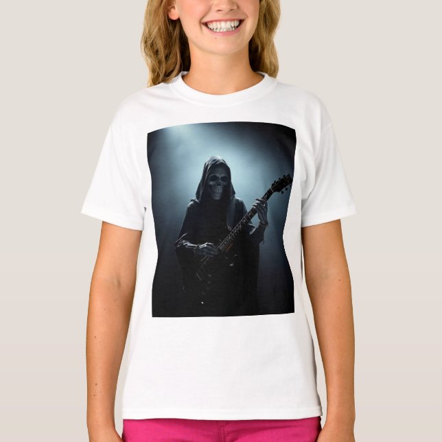 Sensenmann auf der Bühne mit Gitarre T-Shirt (Vorderseite)