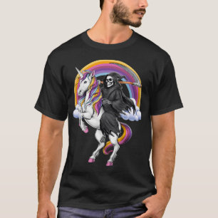 Sensenmann auf Einhorn reitend T-Shirt