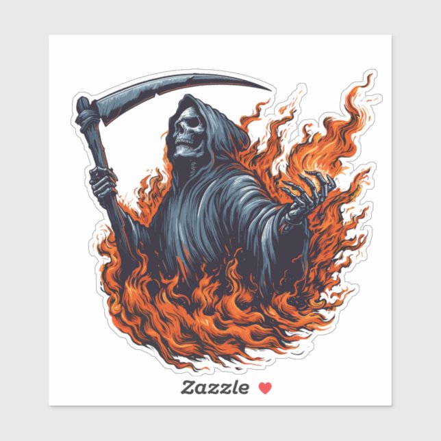 Sensenmann Aufkleber (Blatt)