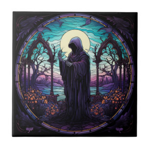 Sensenmann aus festem Glas Fliese