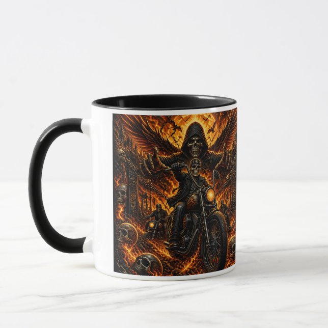 Sensenmann-Biker Tasse (Links)