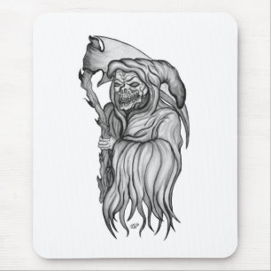 Sensenmann - Das schwarzweiß-tödliche Design Mousepad