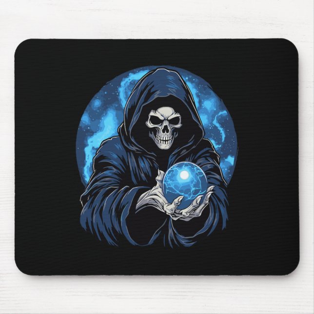 Sensenmann Death Skeleton Halloween Mousepad (Vorne)
