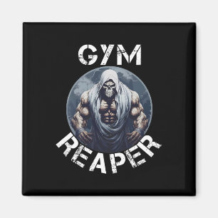 Sensenmann Fitness Halloween Skeleton Workout Body Magnet