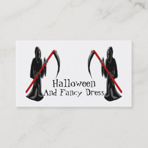 Sensenmann Halloween Kostüm Visitenkarte