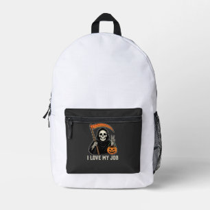 Sensenmann Ich Liebe Meinen Job Halloween-Design Bedruckter Rucksack