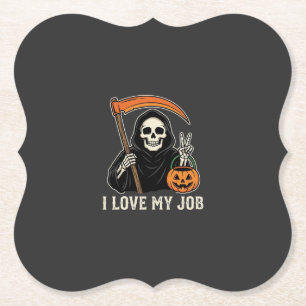 Sensenmann Ich Liebe Meinen Job Halloween-Design Untersetzer