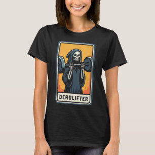 Sensenmann mit schwerem , der Gewichte in der Schl T-Shirt