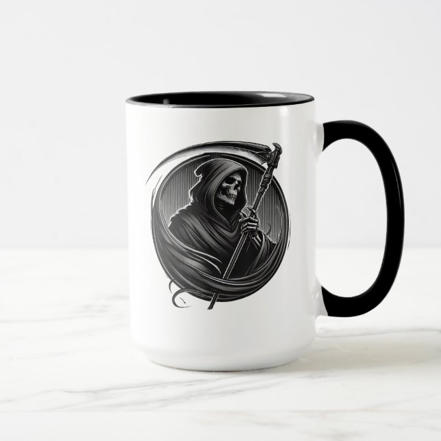 Sensenmann mit Sense Gothic Tasse (Rechts)