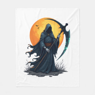 Sensenmann mit Sense � Gruseliges Halloween-Shirt Fleecedecke