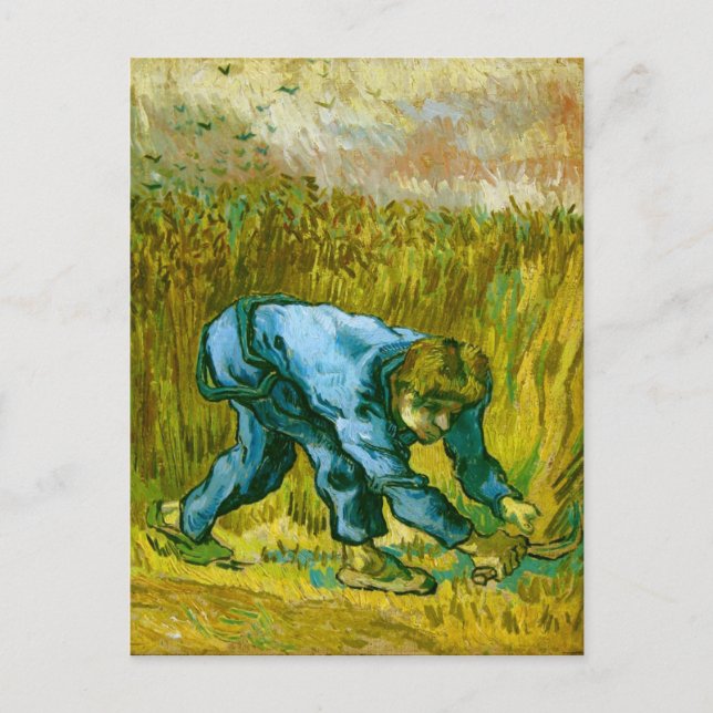 Sensenmann mit Sickle (nach Millet), Van Gogh Fine Postkarte (Vorderseite)
