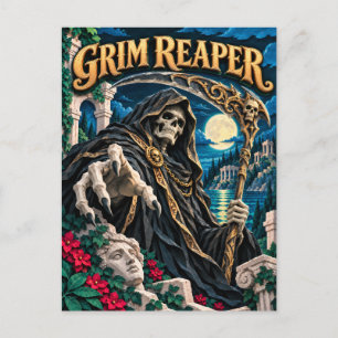 Sensenmann, Paper Cut Monster Postkarte