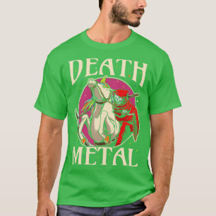 Sensenmann Rock Satan Unicorn Festivals Todesmetal T-Shirt