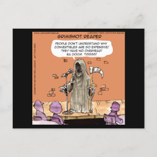 Sensenmann-Schnappschuss Grim Reaper Standup-Comed Postkarte