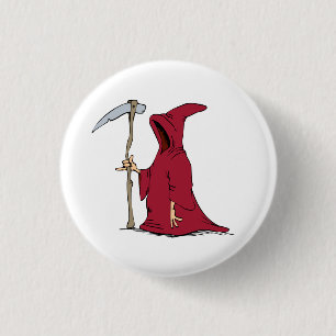 Sensenmann-Sense sammelt Seelen in der Halloween-N Button