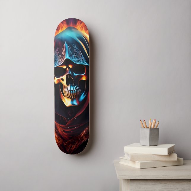 Sensenmann Skateboard (Wandkunst)