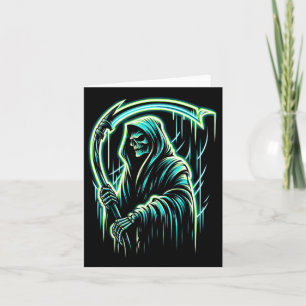 Sensenmann Skeleton Skull Coole Halloween-Schwerme Karte