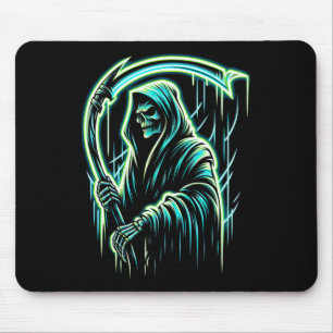 Sensenmann Skeleton Skull Coole Halloween-Schwerme Mousepad