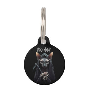 Sensenmann Sphynx-Katze Individuelle Pet-ID-Anhäng Haustiermarke